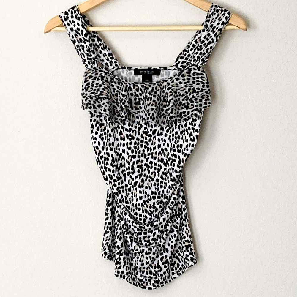 Leopard print blouse tank top